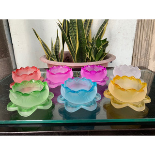 đế đèn cầy sáp nến đá lưu ly đồ thờ cúng đế sen