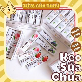 Kẹo Sữa Chua Hoa Quả Các Vị Nội Địa , Kẹo Mềm Trái Cây Thanh 17G, đồ ăn vặt nội địa