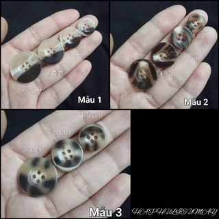 Cúc áo vest, dạ, cúc áo kiểu gói 06 cúc ( đk 1,2cm đến 2.5 cm )