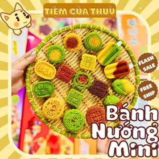 1KG Bánh Trung Thu Mini Nội Địa Đủ Vị, Bánh Nướng, Bánh Dẻo Vị Đậu Xanh, Nhân Chảy, Trứng Muối Mix Vị,