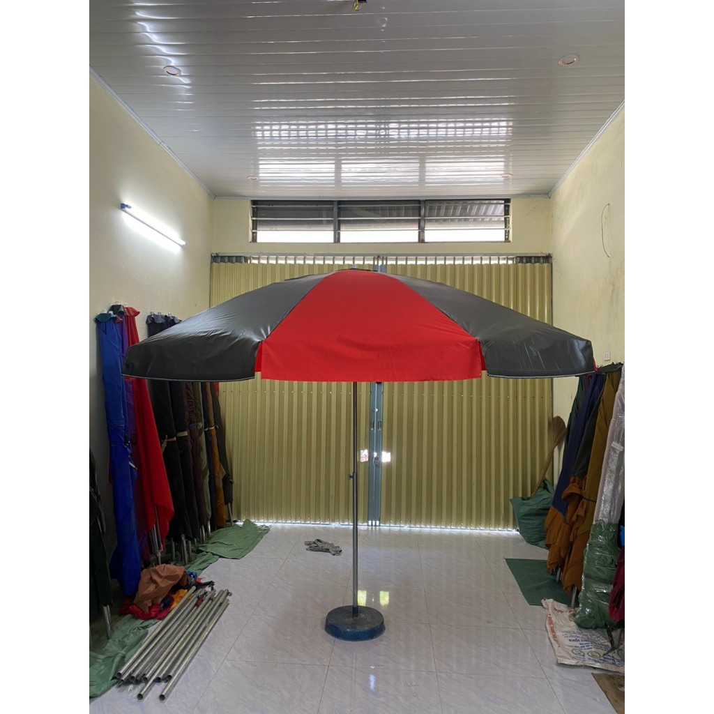 Ô DÙ ngoài  trời che mưa nắng,  Ô DÙ  chính tâm vải dù chống thấm khung sắt chống rỉ  kích thước 2m4_3m cao 2m8