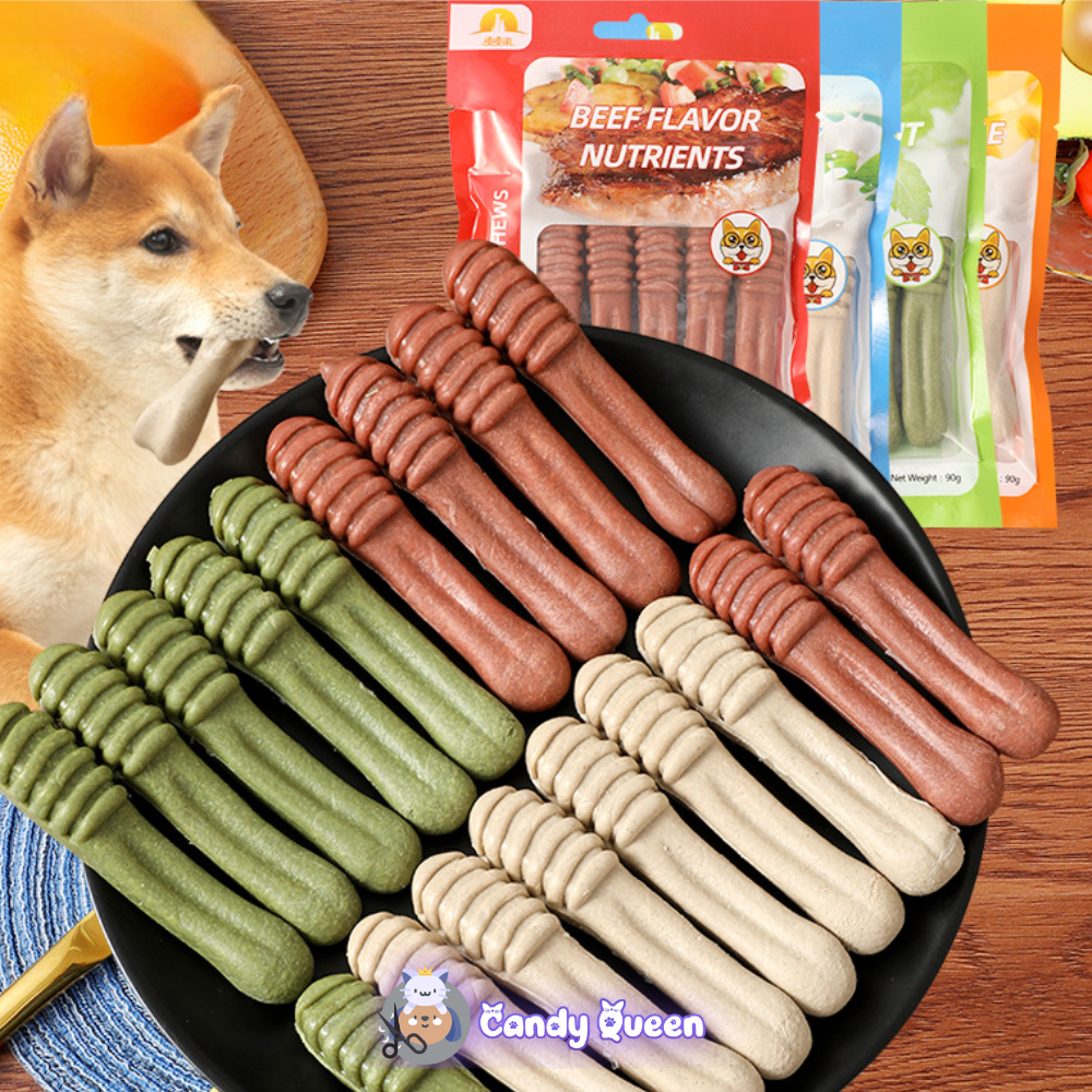 Xương Gặm Cho Chó Bàn Chải Nhiều Hương Vị Giúp Bé Sạch Răng