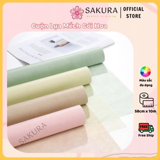 Cuộn giấy mếch gói hoa, lụa mếch hàn cao cấp, cuộn lưới giấy lụa vân long không thấm nước