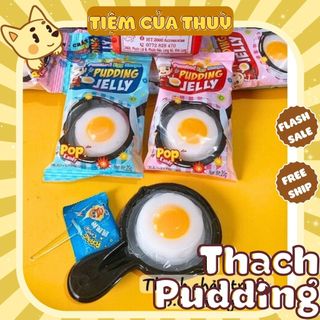 Thạch Pudding Hình Trứng Ốp La Kèm Kẹo Nổ – Poached Egg Shape Pudding Jelly