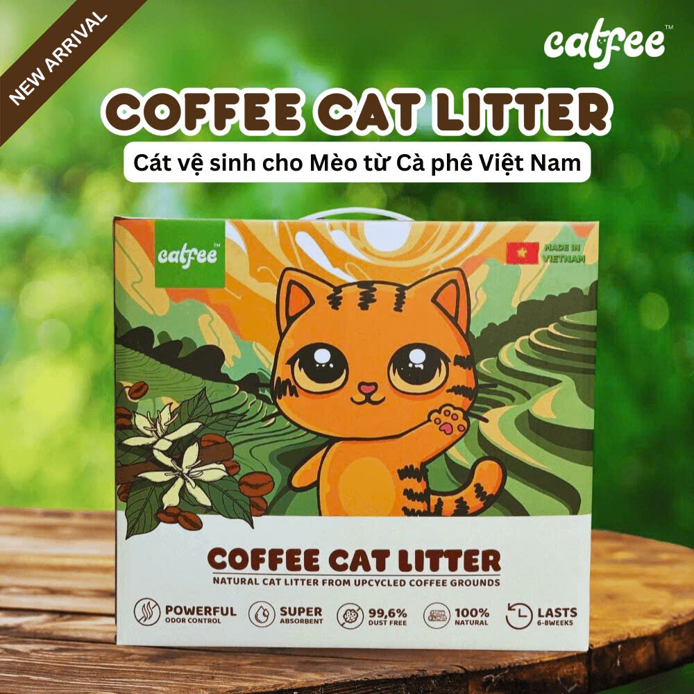 [Hỏa tốc] Cát Vệ Sinh Cho Mèo Catfee - Hương Bã Cà Phê Mới – Phân Phối Chính Hãng - Xuất Xứ Việt Nam