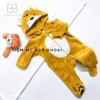 Body liền tất khoá kéo hổ đáng yêu