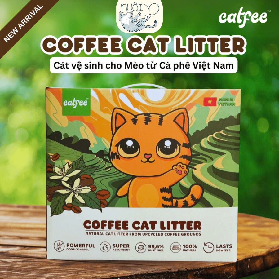 [Hỏa tốc] Cát Vệ Sinh Cho Mèo Catfee - Hương Bã Cà Phê Mới – Phân Phối Chính Hãng - Xuất Xứ Việt Nam