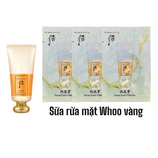 10 gói sữa rửa mặt Whoo vàng Facial Foam