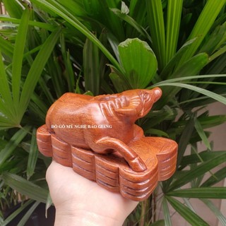 Tượng con trâu gỗ hương