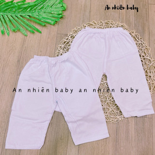 Combo 10 quần dài cotton trắng cho bé