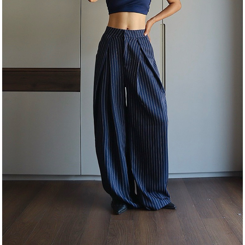 | HÌNH THẬT ĐỘC QUYỀN CUBEDLEMON | Quần ống siêu rộng ulzzang ly lệch phần lưng sọc | BigBuy360 - bigbuy360.vn