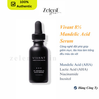 Serum vivant mandelic acid 8% 3 in 1 giảm mụn, lão hóa, sắc tố không đều căng bóng da 30ml