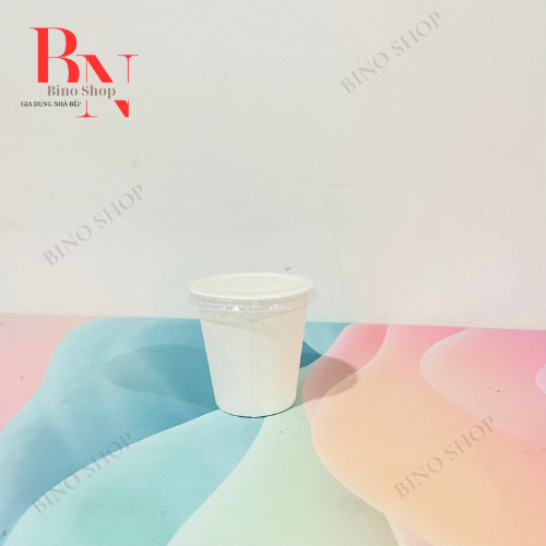 Combo 100 Ly Giấy Nhỏ Có Nắp 80ml