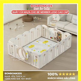 Quây Cũi Cho Bé Gấp Gọn Newber Lego Moon House 2025, Quây gấp gọn Kèm Cột Bóng rổ, Thảm, Bóng