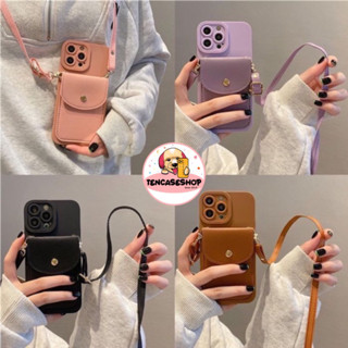 [ Có ip 17 ] Ốp lưng ip pro camera kèm túi xách có nắp kèm dây đeo dành cho ip 12pm 13pm 14pm -TENCASESHOP [mã 468]