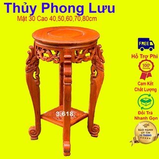 Đôn chân rồng mặt tròn kê đồ gỗ hương cao 40,50,60,70,80cm