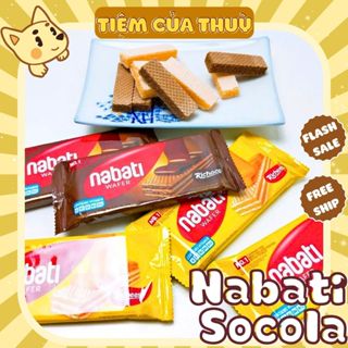 10 GÓI BÁNH NABATI VỊ Socola, Bánh Kem Xốp Nabati Tiệm Ăn Vặt Thuỳ Bùi