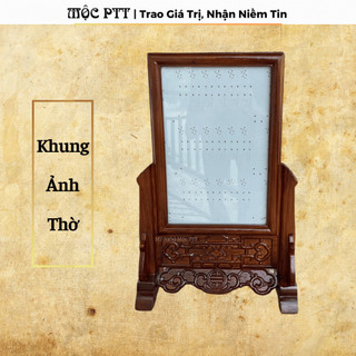 Khung ảnh thờ đơn giản gỗ hương đá cỡ ảnh 15 x 20, 18 x 24, 20 x 25, 20 x 30, 25 x 35 cm