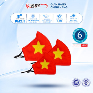 Khẩu Trang Kissy Cờ Đỏ Sao Vàng - Tự Hào Việt Nam - Giao Chuẩn Mẫu, Chuẩn Size