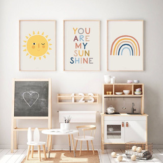 Tranh canvas treo phòng trẻ em_you are my sun shine
