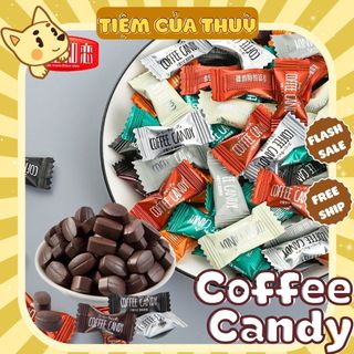  500G ~500 Cái  Kẹo Cafe Coffee Candy Mix Vị Kẹo Cà Phê Đen Nguyên Chất Không Đường Giảm Cân Đài Loan 
