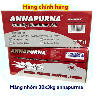 Màng nhôm (giấy bạc loại sịn) bọc thực phẩm Aluminum 30cm x 3kg anapuna sịn