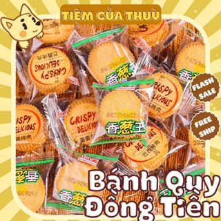  500G Bánh Quy Đồng Tiền Bơ Sữa Bánh Quy Đồng Tiền MIx Vị Nội ĐỊa Tiệm Ăn Vặt Thuỳ Bùi 