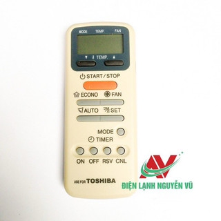 Điều khiển máy lạnh Toshiba nút cam