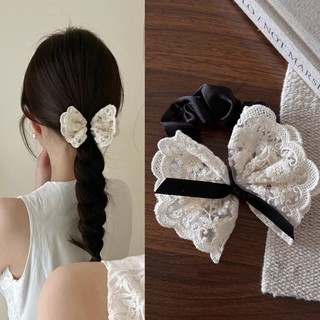 Buộc Tóc Srunchies Nơ Ren Tiểu Thư