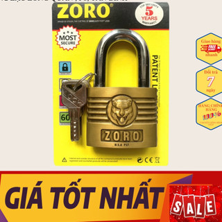 Khóa cửa Zoro cao cấp chính hãng, ổ khóa bấm đầu cọp 6 phân thường