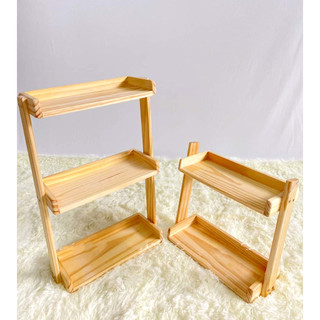 Kệ gia vị gỗ thông đa năng 2 và 3 tầng - kệ để chai lọ gia vị nhà bếp cao cấp xuất khẩu