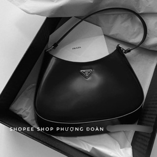 [HÀNG LOẠI 1] Túi kẹp nách P R A D A da mềm size 24cm ảnh thật