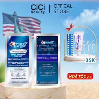 Miếng dán trắng răng Crest Professional CHÍNH HÃNG MỸ - Miếng dán Crest giúp hàm răng trắng sáng cao