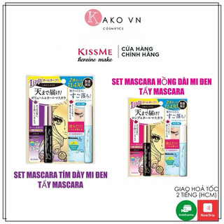 Set 2 cây Tẩy trang và Mascara Kiss Me Heroine Limited