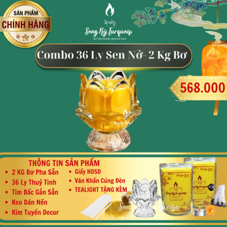 Combo 36 ly sen nở lớn - combo nến tự làm - nguyên liệu làm nến bơ cúng dường tại nhà - nến bơ song kỳ