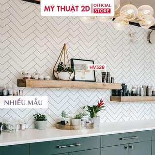 Decal gạch bông hoa văn hiện đại trang trí dán nhà tắm, dán bếp dán tường