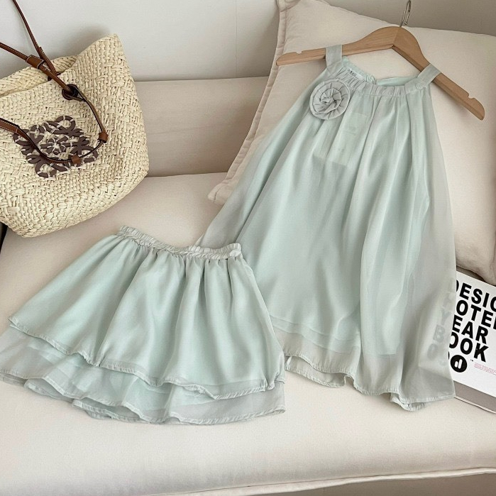 Set áo kiểu tiểu thư chất voan tơ kèm chân váy xoè bánh bèo nữ tính B378 SUTANO | BigBuy360 - bigbuy360.vn