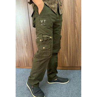 Quần dài kaki túi Túi Hộp ống suông khóa kéo đồng nút đồng chất vải kaki loại 1 dày dặn mềm Mịn cao cấp