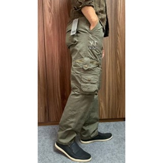 Quần dài túi hộp nam kaki loại 1 dày dặn túi khóa kéo đồng ống suông cao cấp