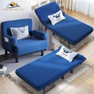 Ghế sofa giường gấp gọn có đệm tay khung thép chắc chắn, Sofa giường gấp có khóa kéo vệ sinh [Miễn phí vận chuyển]