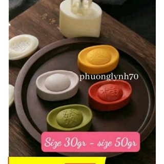 khuôn trung thu lò xo Thỏi Vàng 30g, 50g 4 mặt ,5 mặt 1 nhấn lò xo