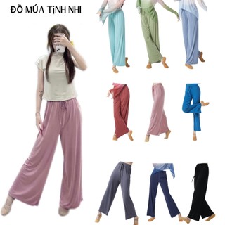 Quần suông ống rộng, quần dài tập yoga quần múa, quần mặc nhà suông rộng q64 - tịnh nhi