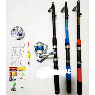 Bộ cần câu cá shimanoo 2m7 kèm máy lớn 14 phụ kiện