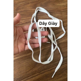 Dây giày dẹt -dài 90cm. màu trắng kem