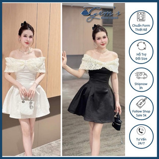 VÁY / ĐẦM ĐI TIỆC TRỄ VAI PHỐI REN NGỌT NGÀO ( sẵn mút ngực)