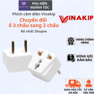[Vinakip ] Phích cắm điện chuyển đổi ổ 3 chấu thành 2 chấu