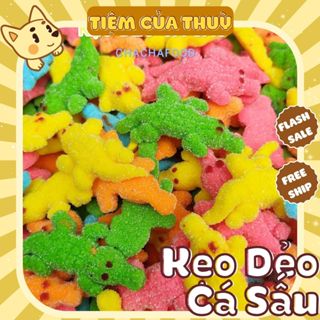 500G Kẹo Dẻo Cá Sấu Hương Trái Cây, Kẹo Cá Sấu Tuổi Thơ, Kẹo Gôm Đường Trái Cây, Tiệm Ăn Vặt Thuỳ Bùi