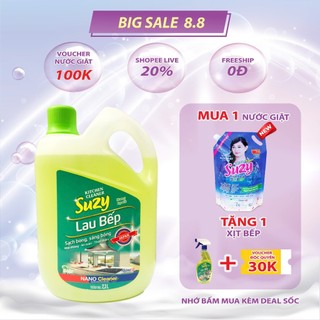 Nước lau bếp đa năng SUZY 2,3L - thành phần HỮU CƠ, chất lượng NHẬT BẢN