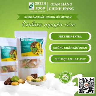 Bánh Cookies nguyên cám Healthy GreenFood, bánh ăn kiêng không đường - bánh hạt ngũ cốc