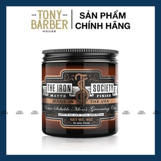 Sáp vuốt tóc The Iron Society Matte Finish Clay 118ml